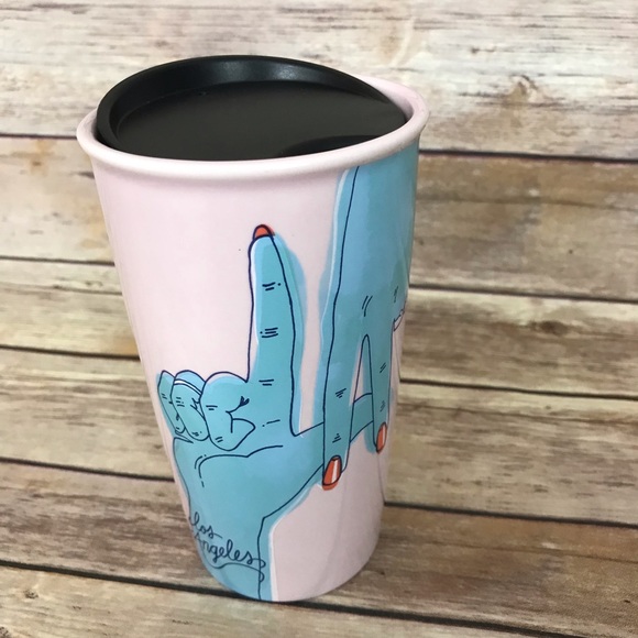 Starbucks Accessories - NEW Los Angeles LA pink Starbucks Tumbler collect